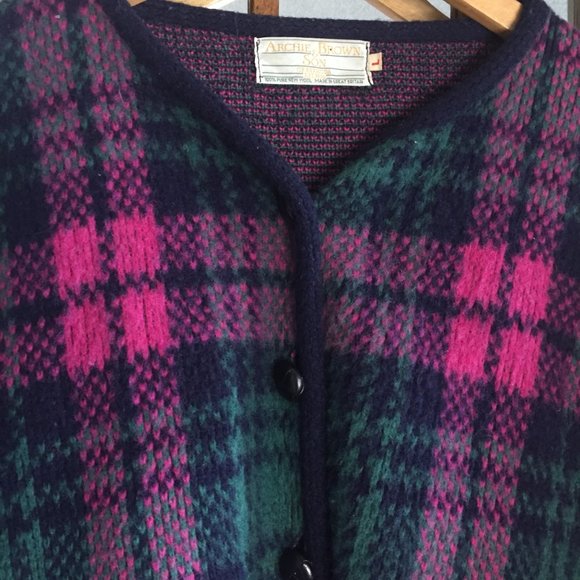 Vintage Archie & Brown Son Wool Cardigan - Picture 3 of 4